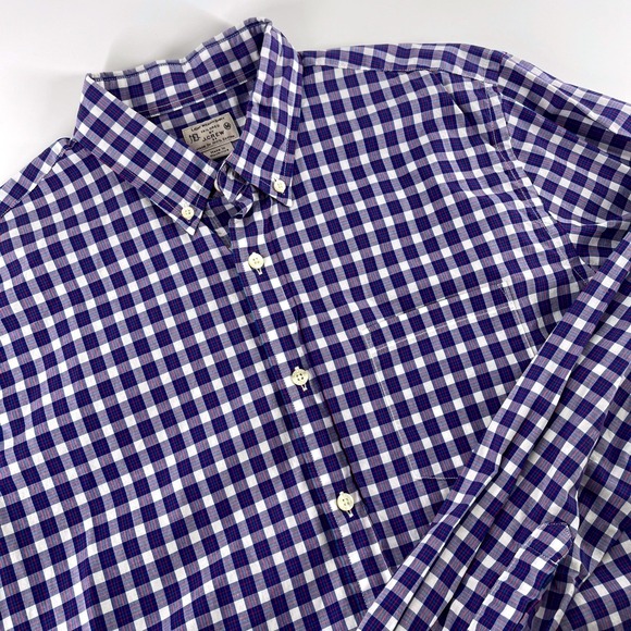 J. Crew Other - J Crew Men's Blue White Gingham Button Down Shirt Long Sleeve Size Medium preppy